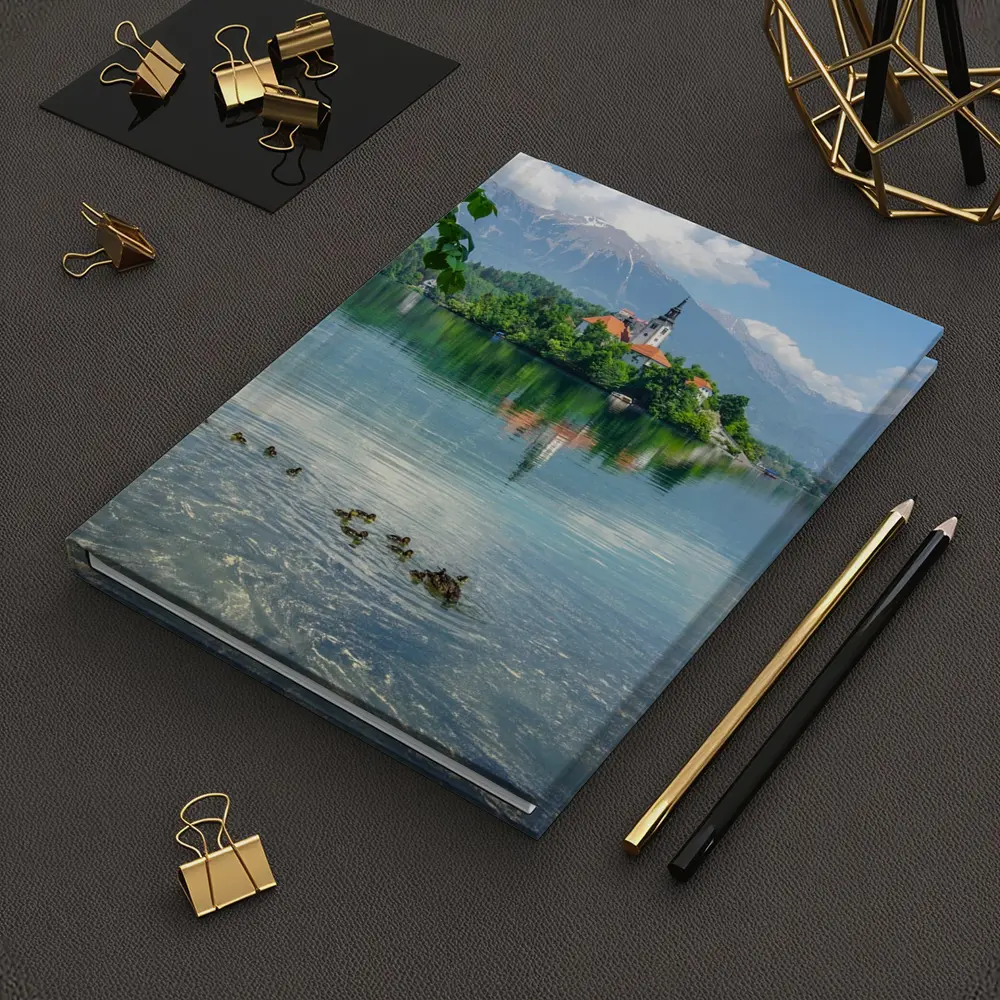 Lake Bled Island Church Slovenia Mountains – Notebooks
