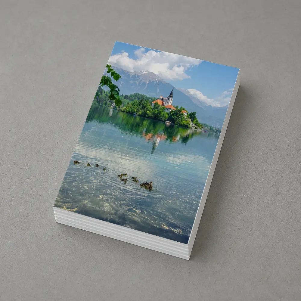 Lake Bled Island Church Slovenia Mountains – Postcards