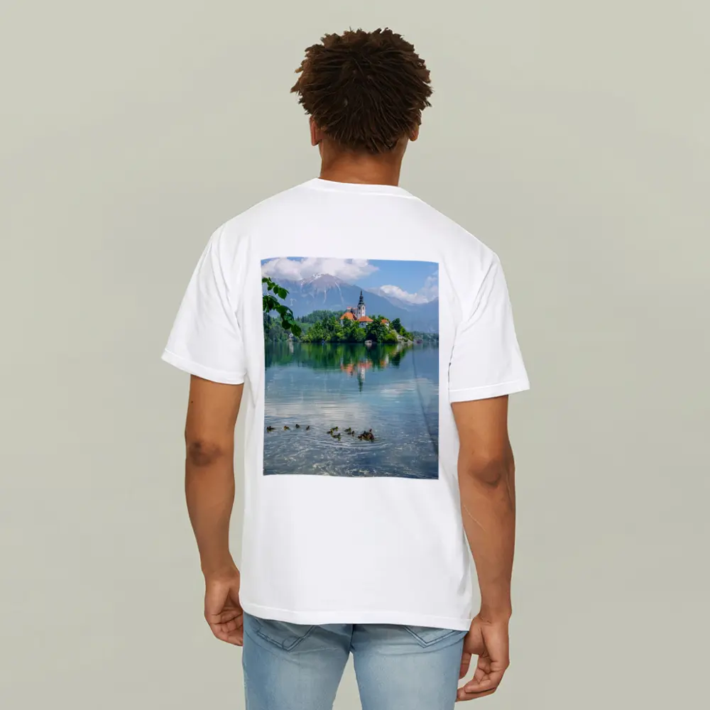 Lake Bled Island Church Slovenia Mountains – T-Shirts