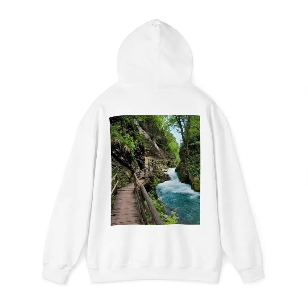 Wooden Boardwalk Canyon River Forest Path – Hoodies