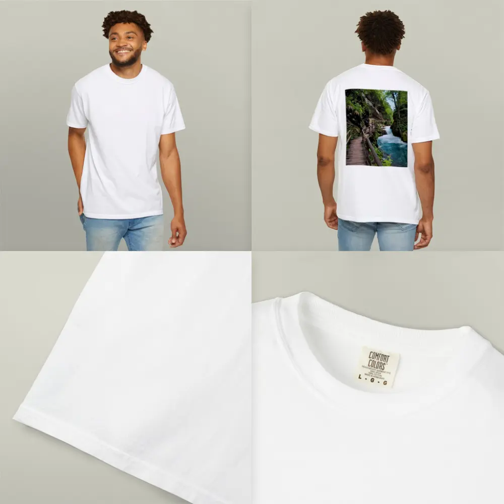 Wooden Boardwalk Canyon River Forest Path – T-Shirts