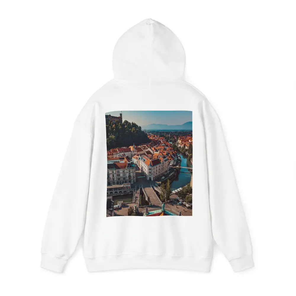Ljubljana Old Town River Aerial View – Hoodies