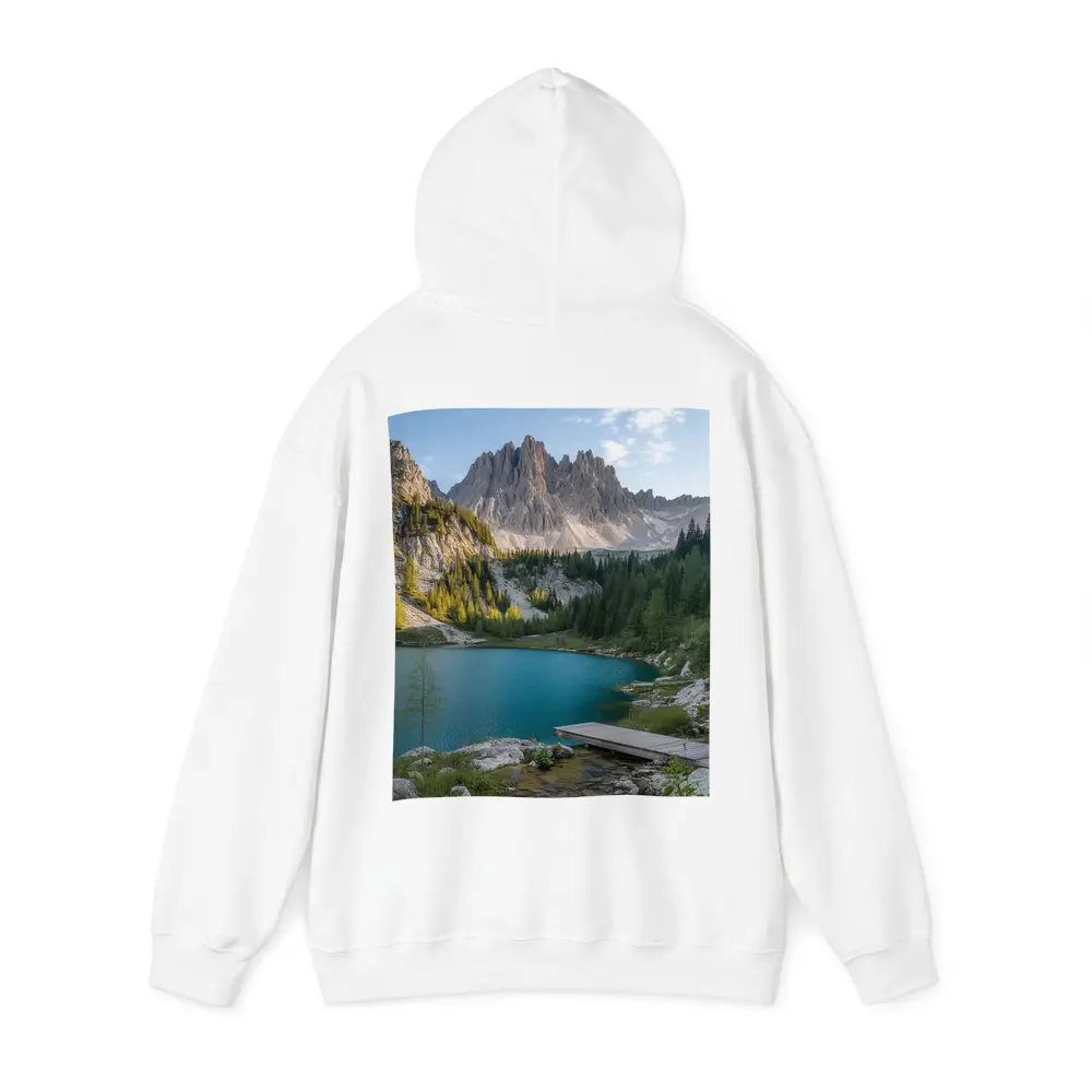 Alpine Lake Jagged Mountain Peaks Forest – Hoodies