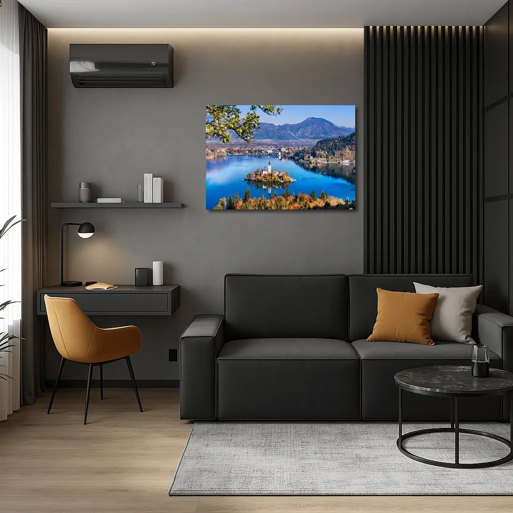 Lake Bled Island Church Slovenia Mountains – Wall Art