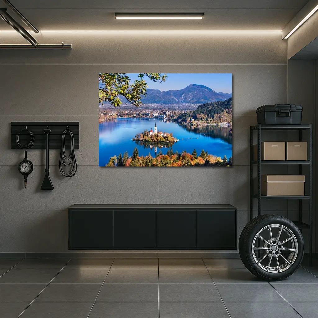 Lake Bled Island Church Slovenia Mountains – Wall Art