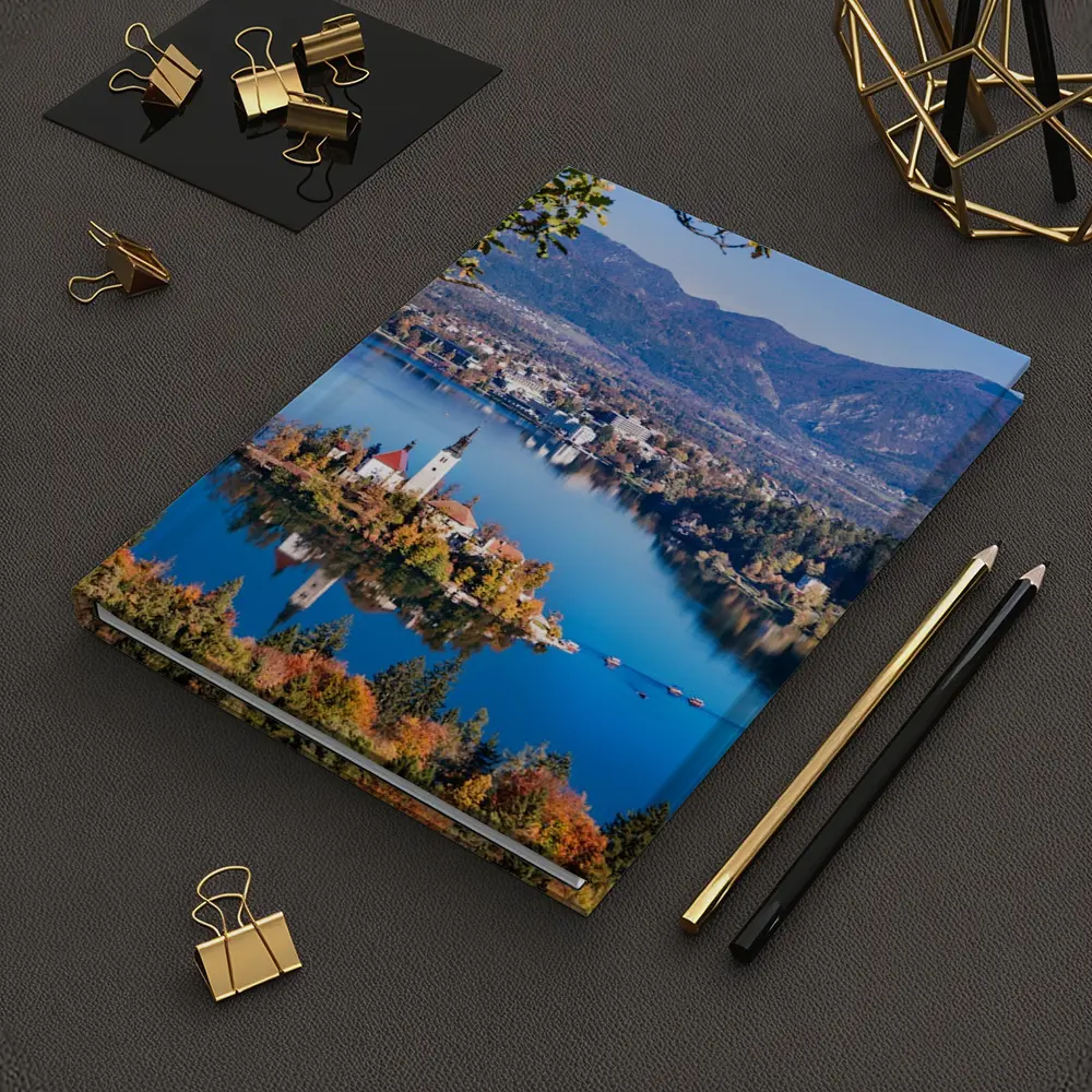 Lake Bled Island Church Slovenia Mountains – Notebooks