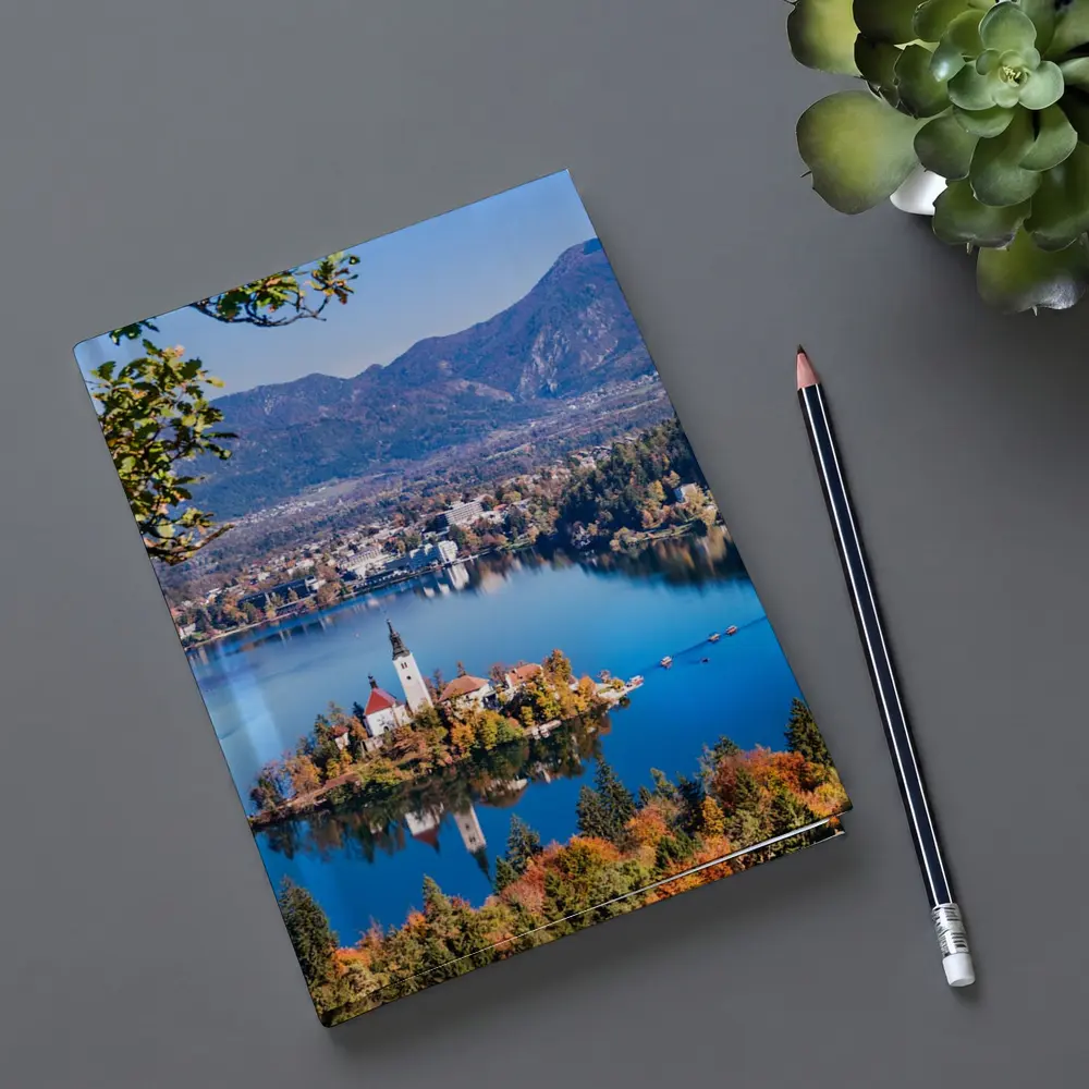 Lake Bled Island Church Slovenia Mountains – Notebooks