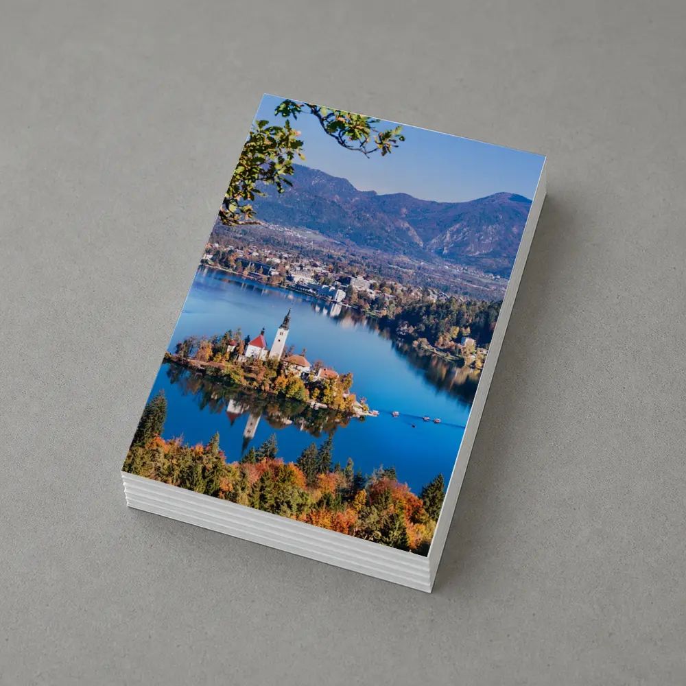Lake Bled Island Church Slovenia Mountains – Postcards