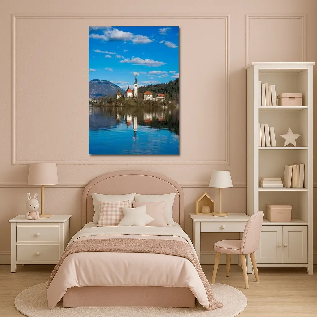 Lake Bled Island Church Slovenia Reflection – Wall Art