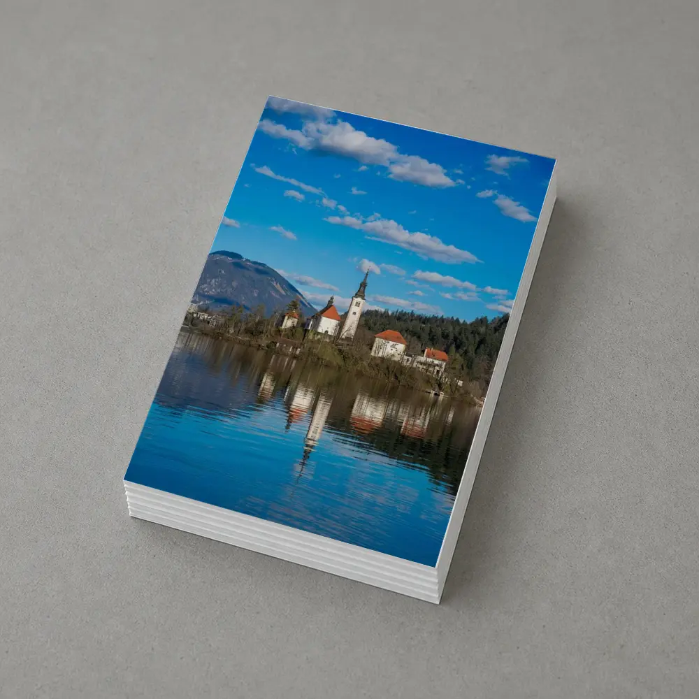 Lake Bled Island Church Slovenia Reflection – Postcards