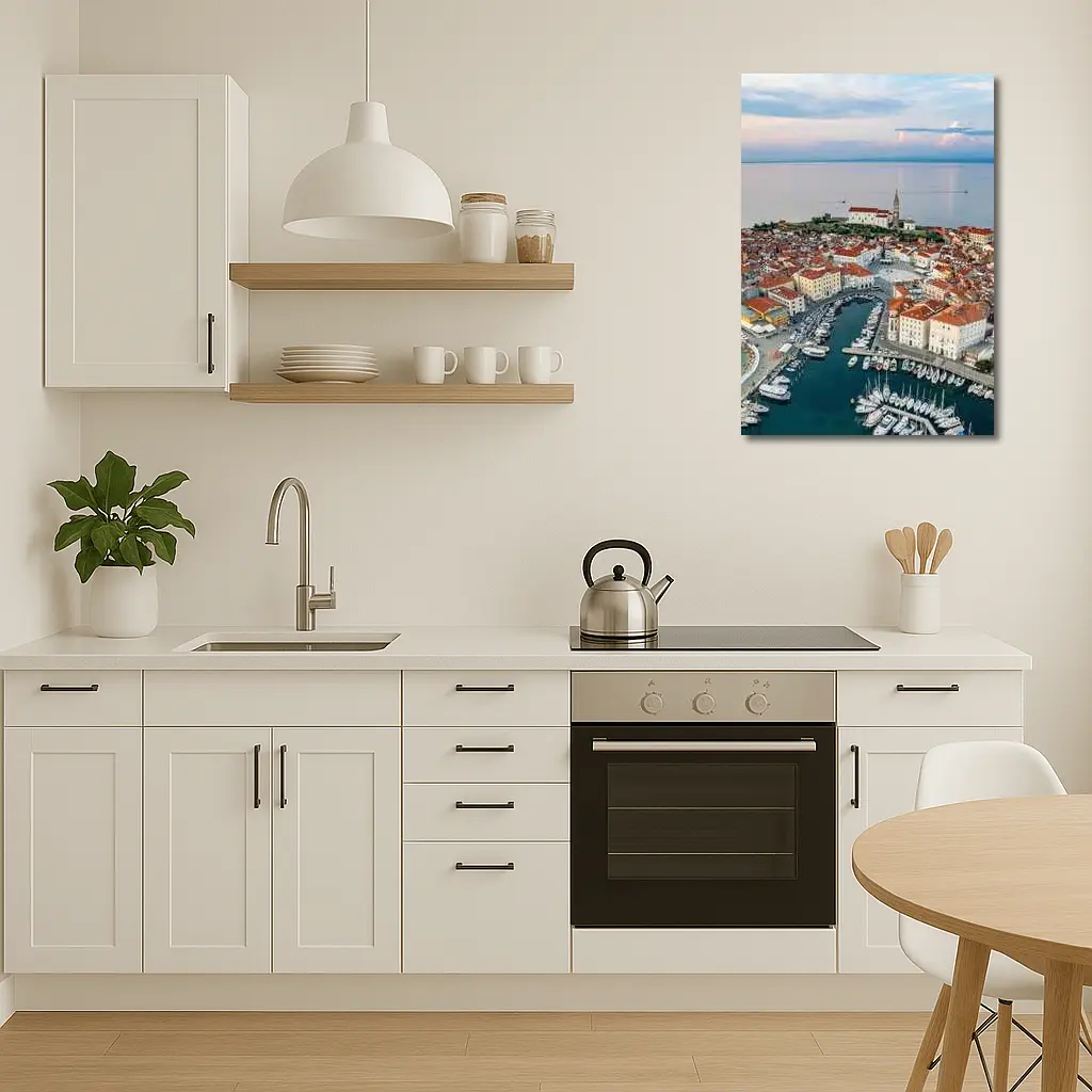 Piran Slovenia Coastal Town Aerial View – Wall Art