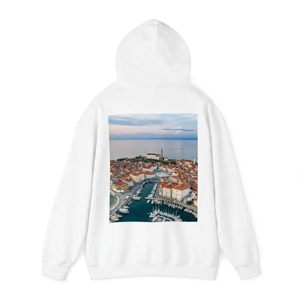 Piran Slovenia Coastal Town Aerial View – Hoodies