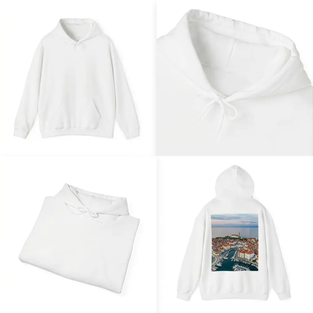 Piran Slovenia Coastal Town Aerial View – Hoodies