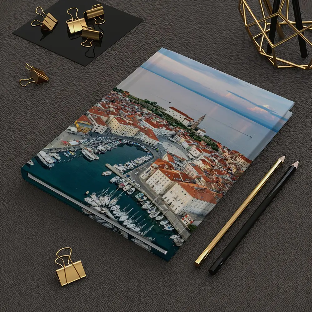 Piran Slovenia Coastal Town Aerial View – Notebooks