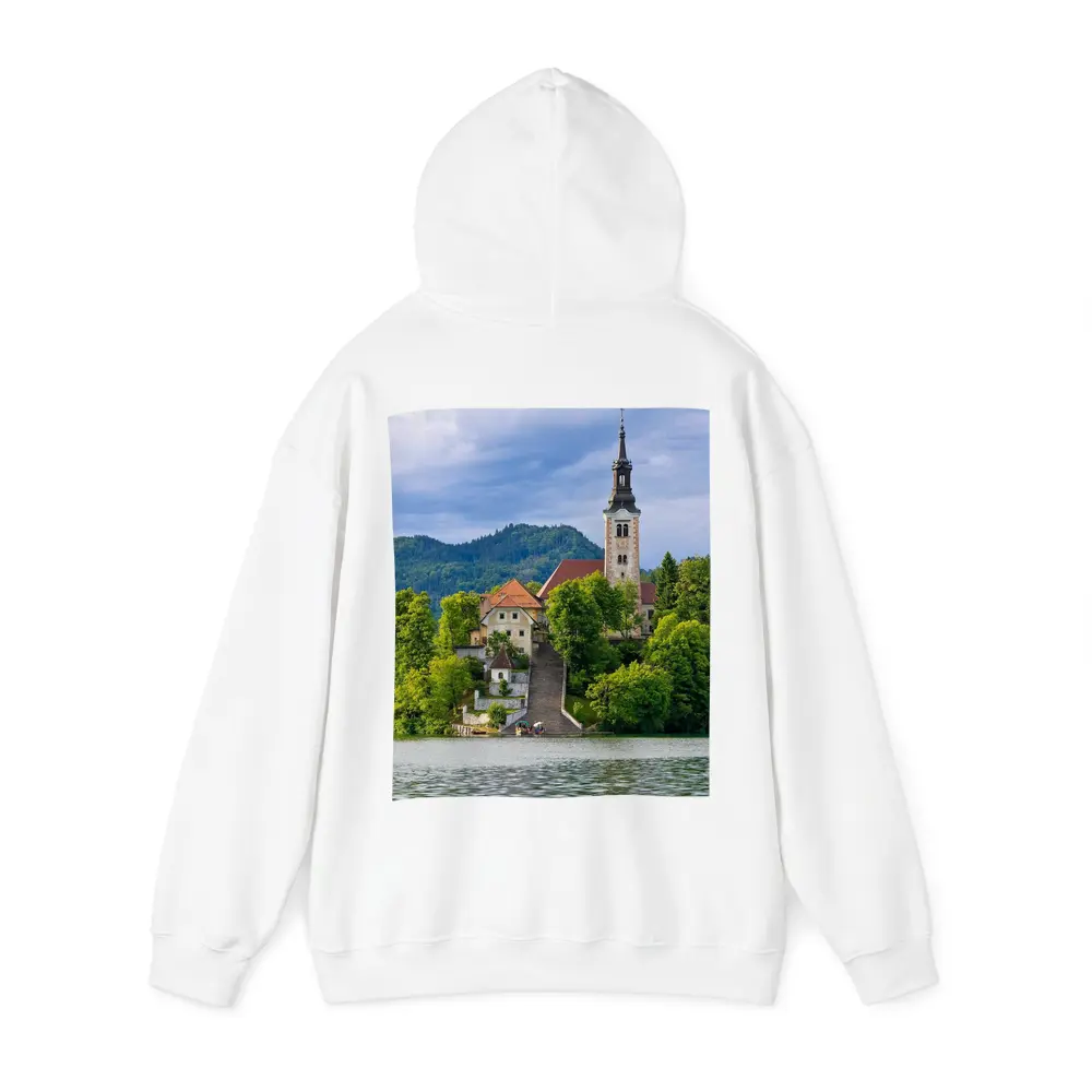 Lake Bled Island Church Slovenia Green Mountains – Hoodies