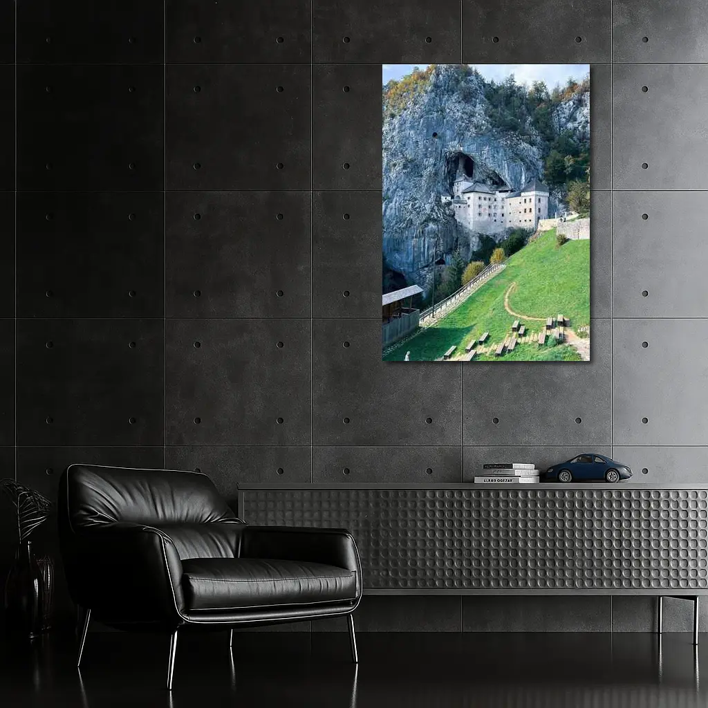 Predjama Castle Built Into Rocky Cliff – Wall Art