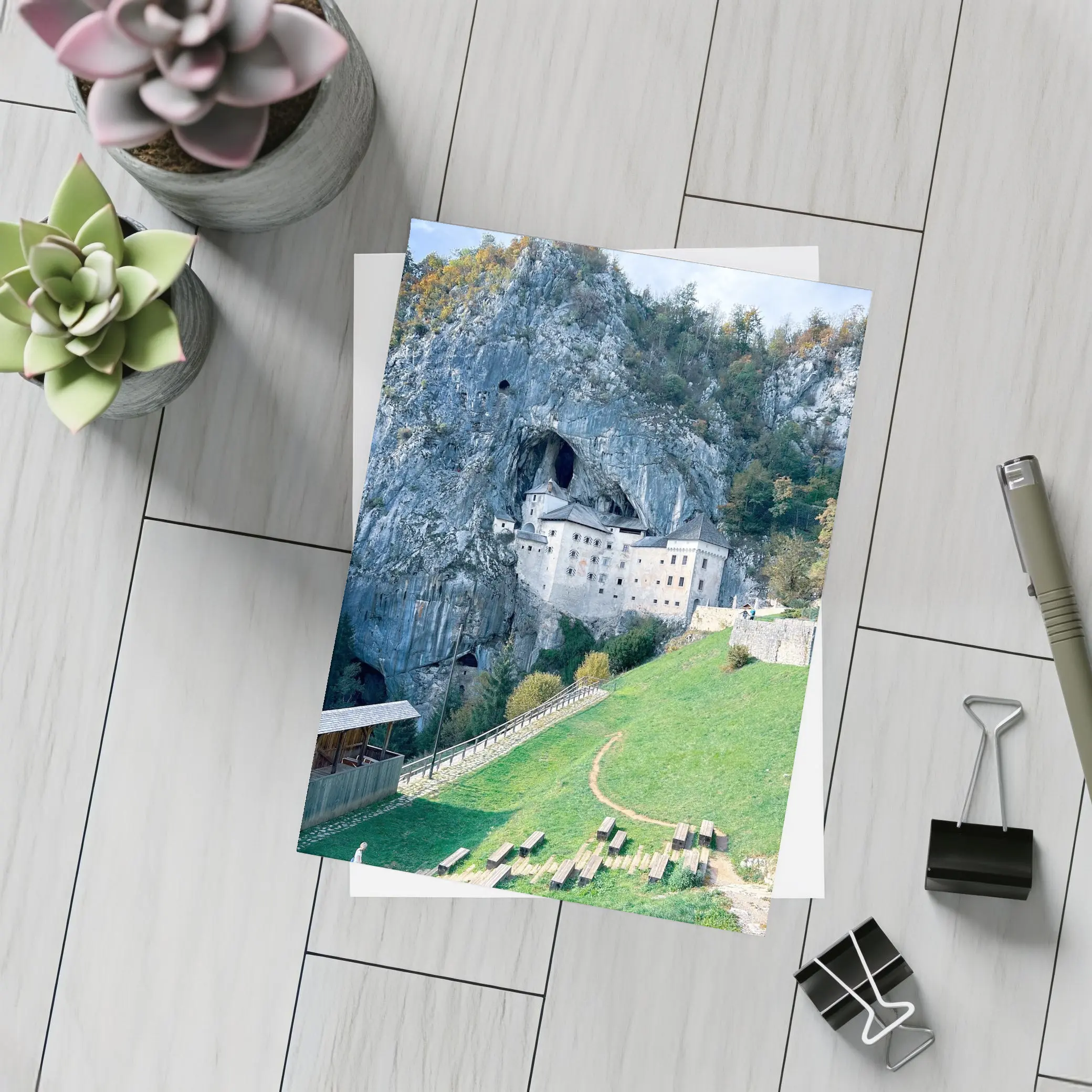 Predjama Castle Built Into Rocky Cliff – Postcards