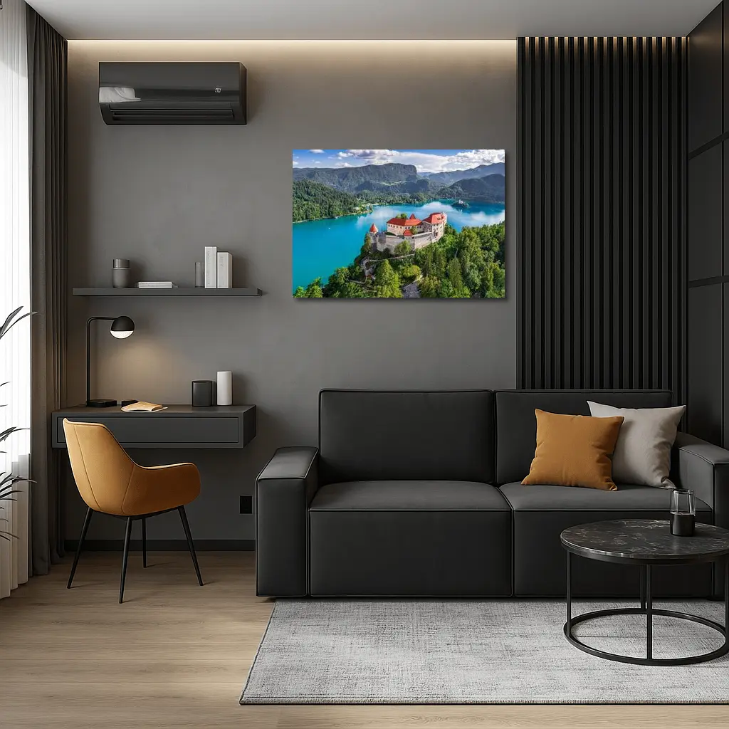 Bled Castle Over Turquoise Alpine Lake Slovenia – Wall Art