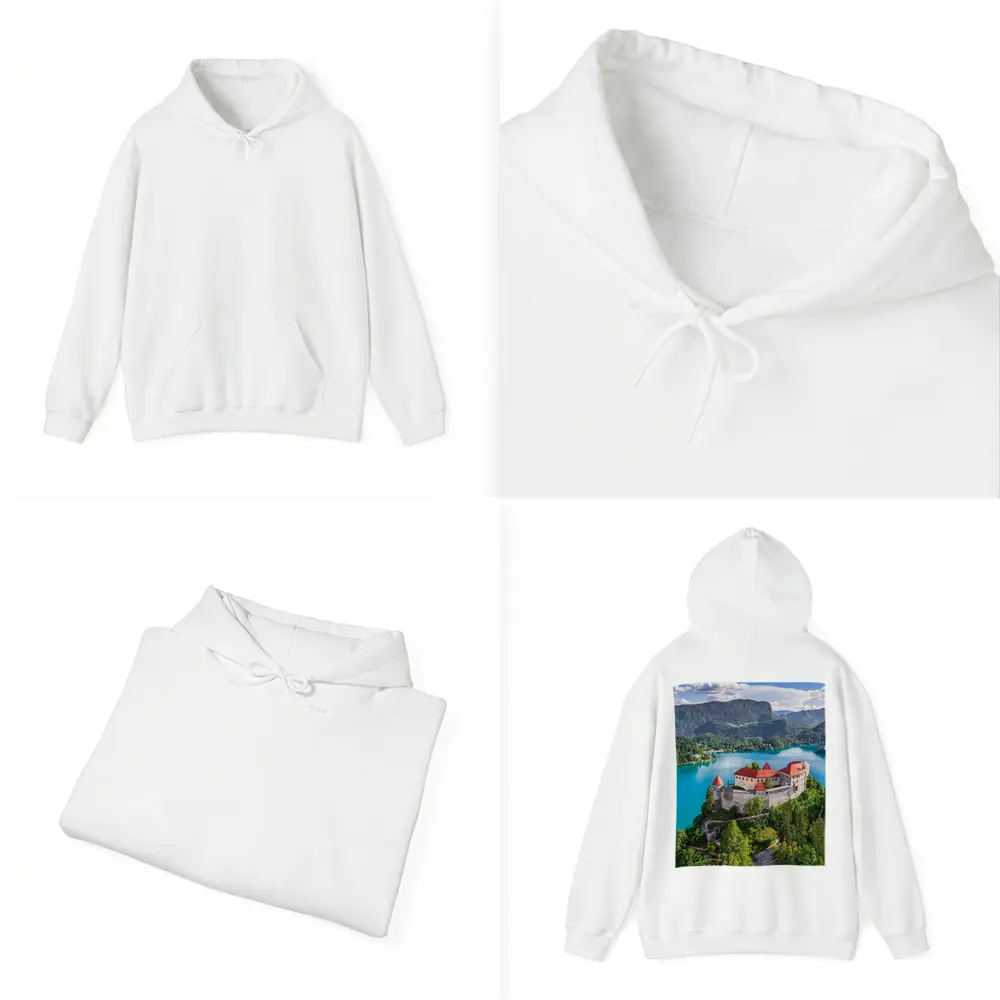 Bled Castle Over Turquoise Alpine Lake Slovenia – Hoodies