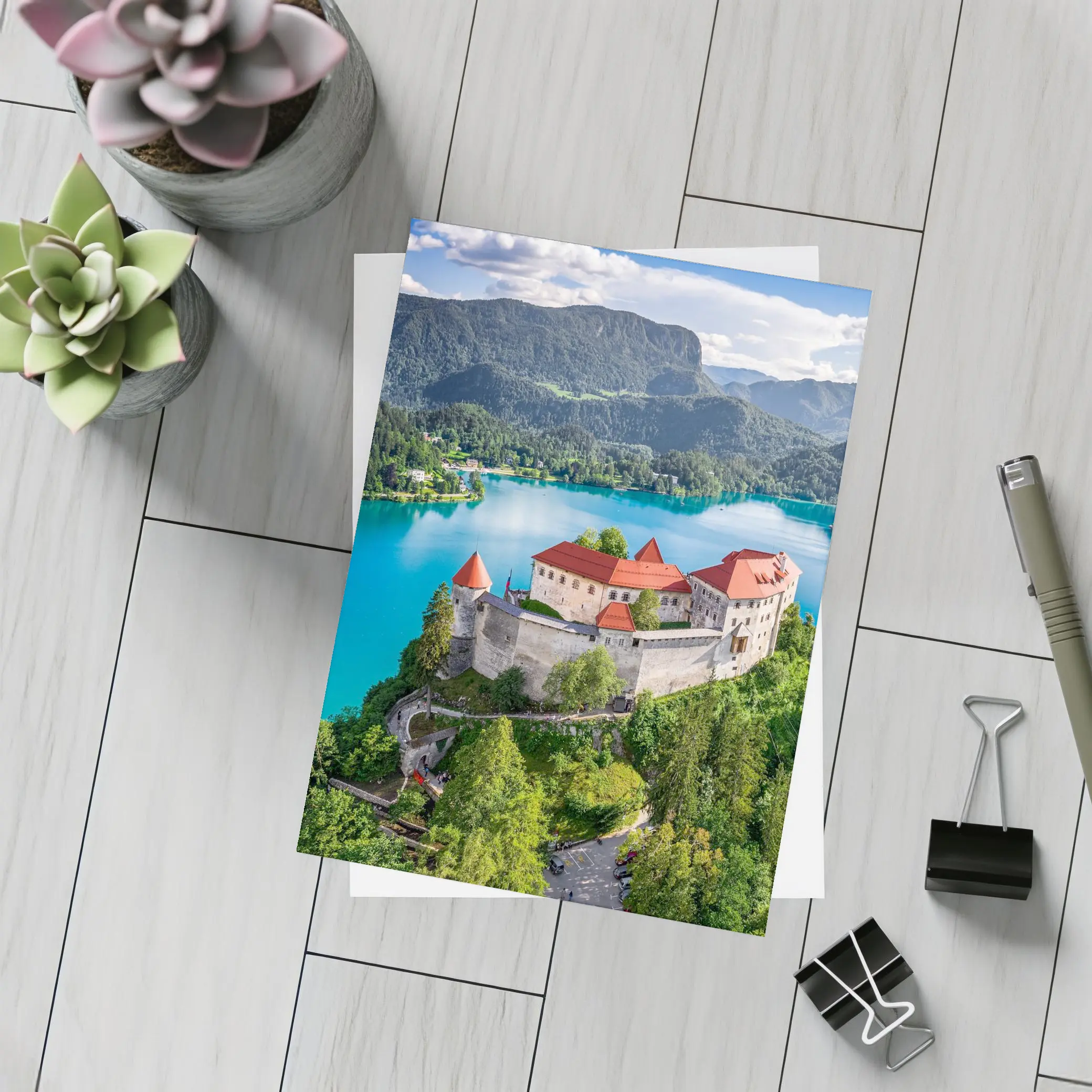 Bled Castle Over Turquoise Alpine Lake Slovenia – Postcards