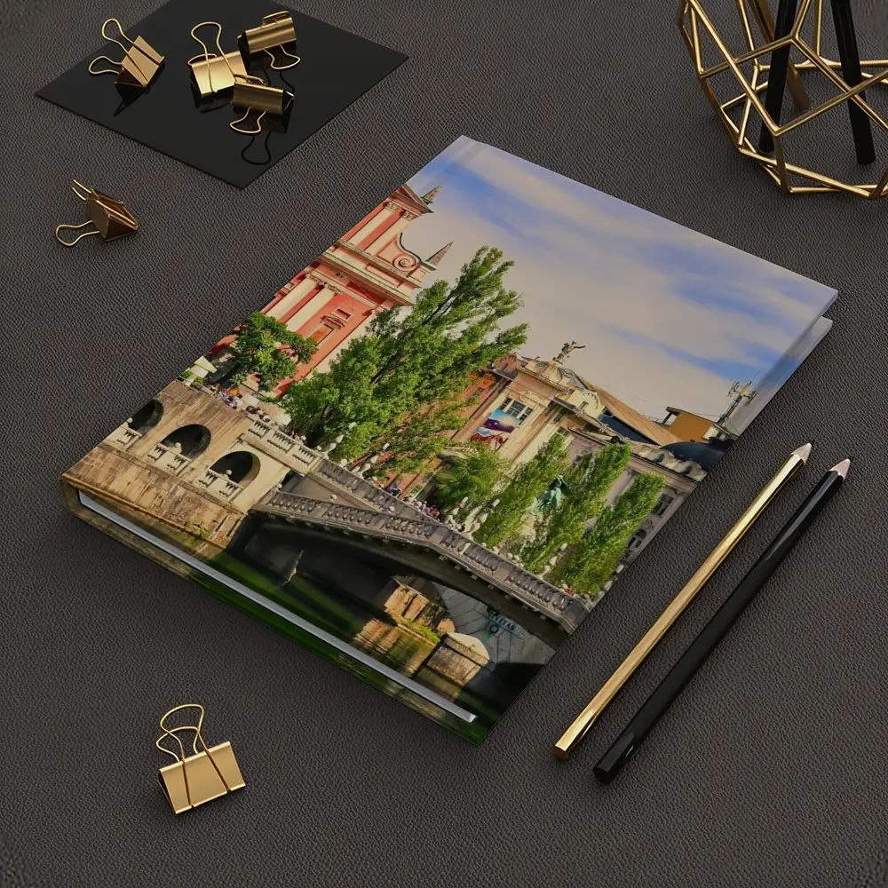 Ljubljana Slovenia Church River Bridge Cityscape – Notebooks