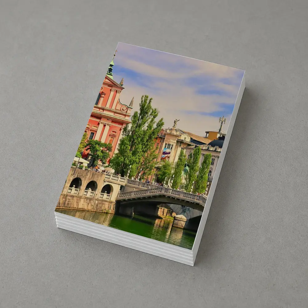 Ljubljana Slovenia Church River Bridge Cityscape – Postcards