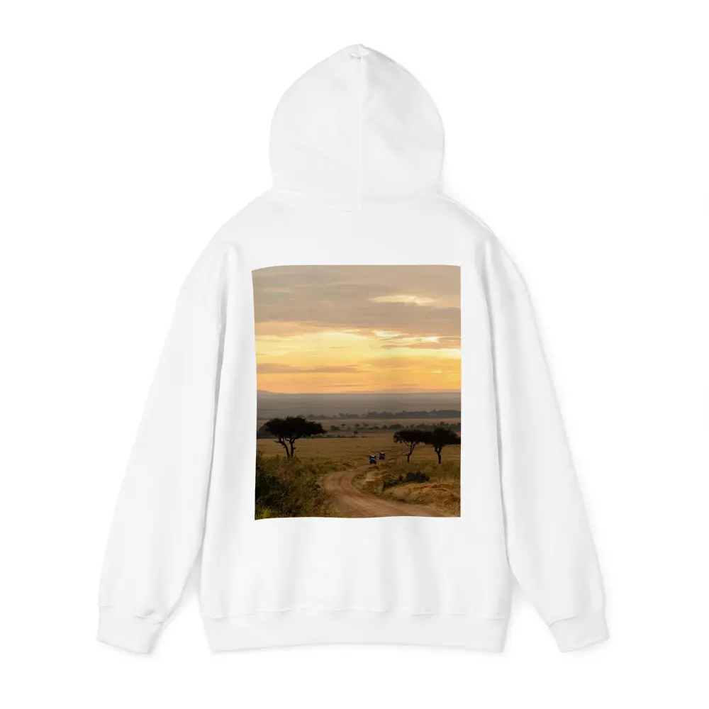 Safari Jeeps Dirt Road African Savanna Sunset – Hoodies