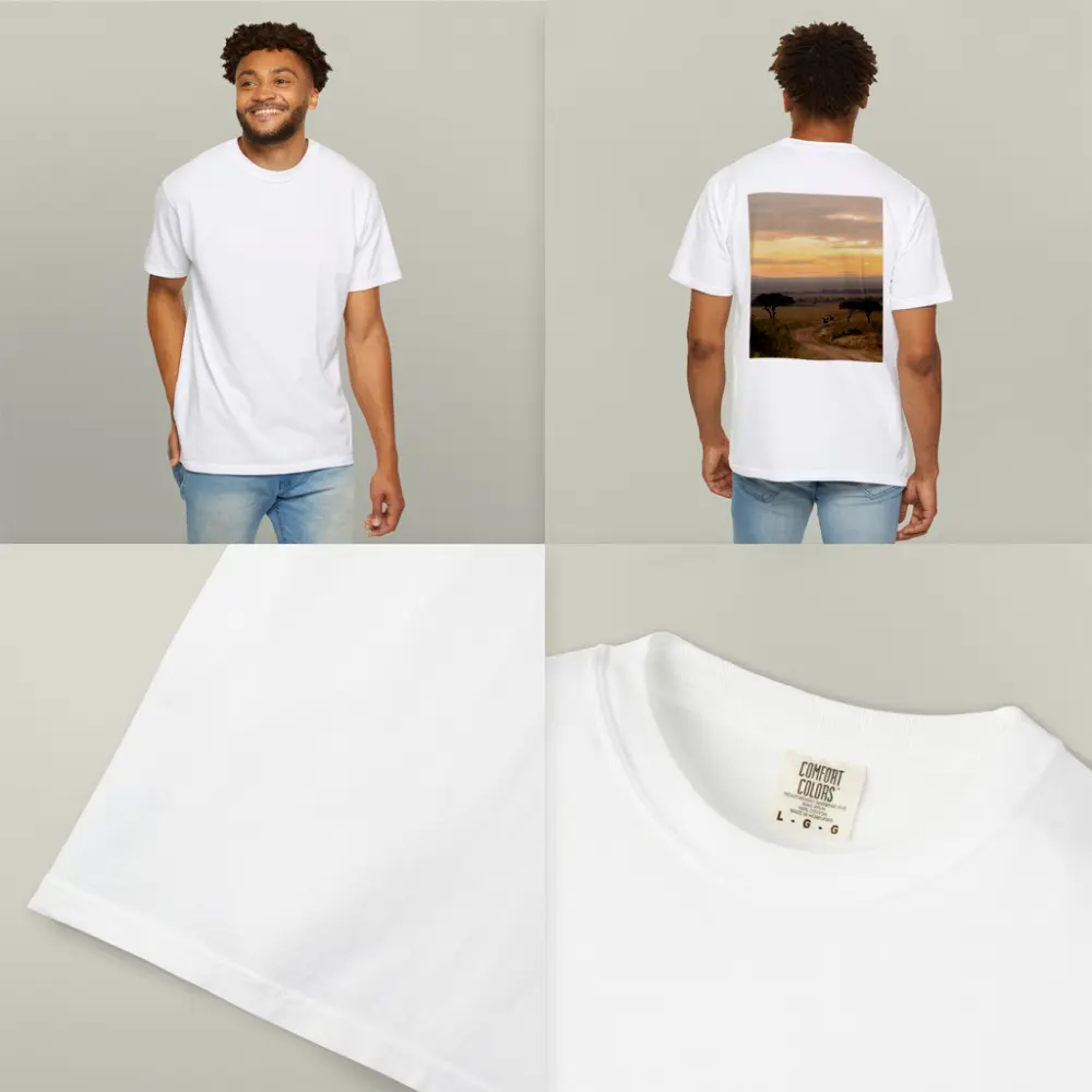 Safari Jeeps Dirt Road African Savanna Sunset – T-Shirts