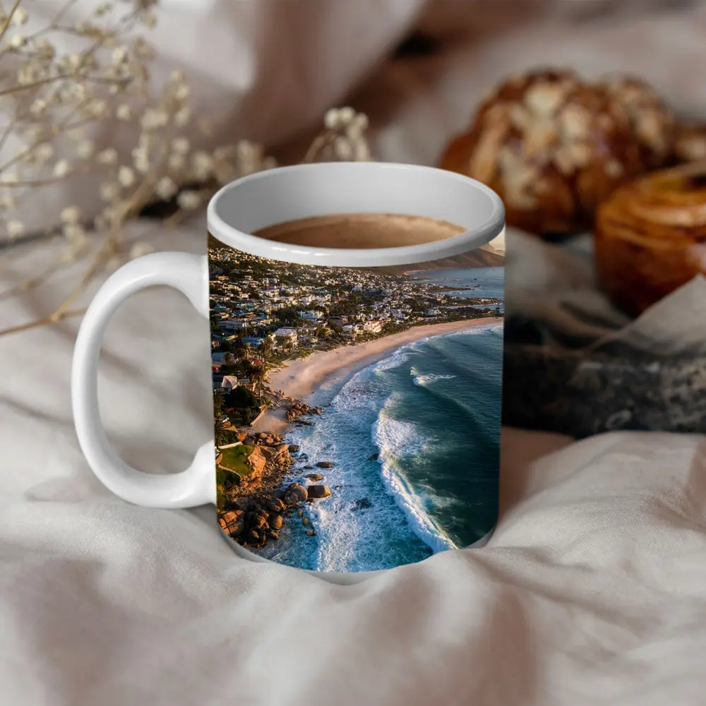 Cape Town Clifton Beach Aerial Mountain View – Mugs