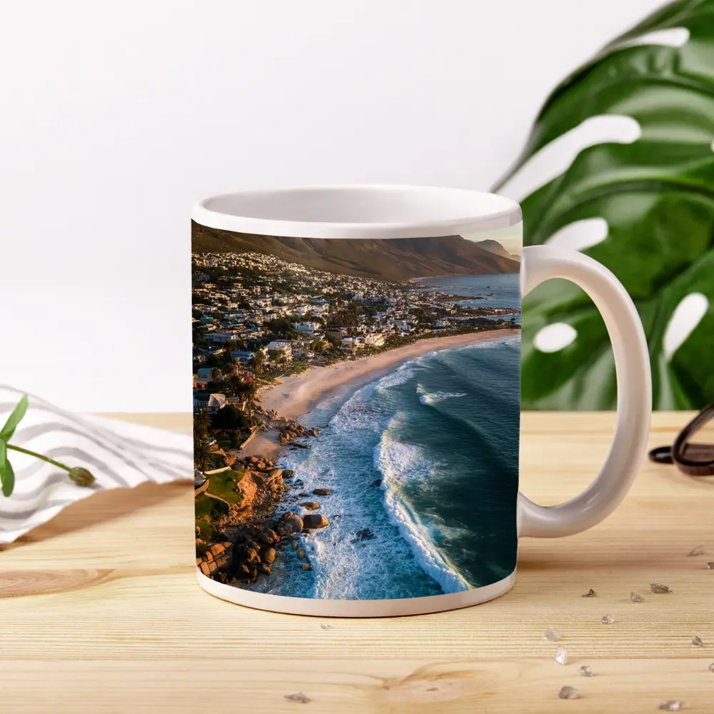 Cape Town Clifton Beach Aerial Mountain View – Mugs