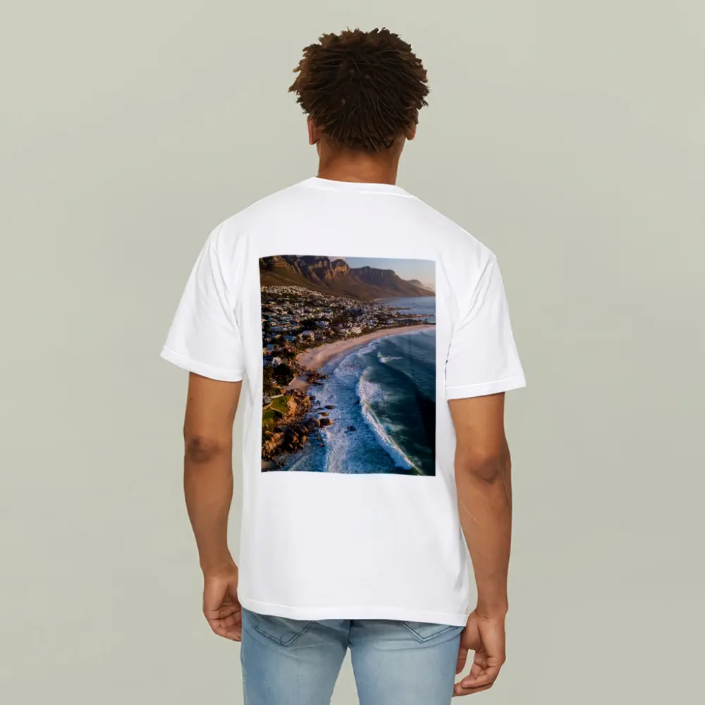 Cape Town Clifton Beach Aerial Mountain View – T-Shirts
