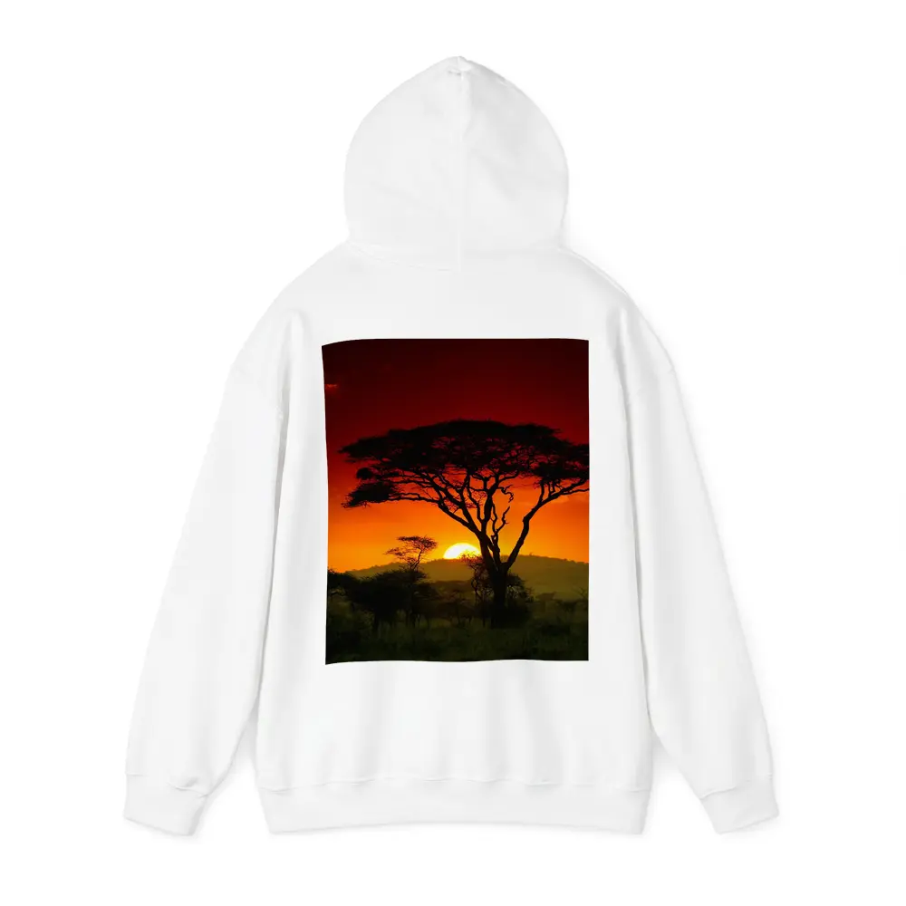 African Savanna Sunset Acacia Tree Silhouette – Hoodies