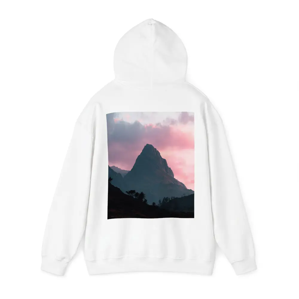 Sharp Mountain Peak Pink Sunset Sky – Hoodies