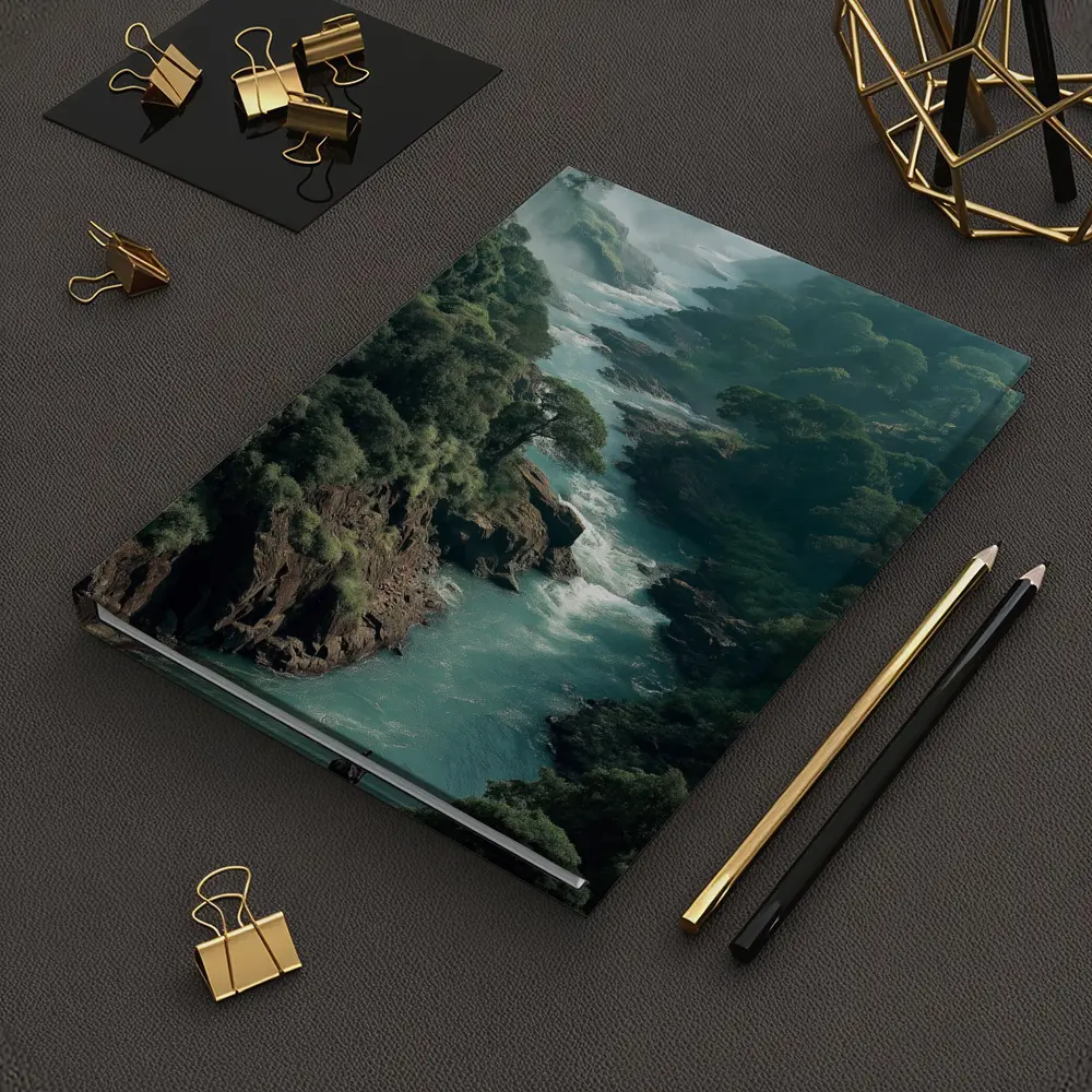 Misty River Gorge Jungle Forest Landscape – Notebooks