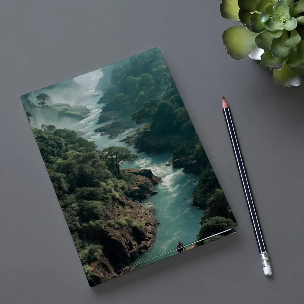Misty River Gorge Jungle Forest Landscape – Notebooks