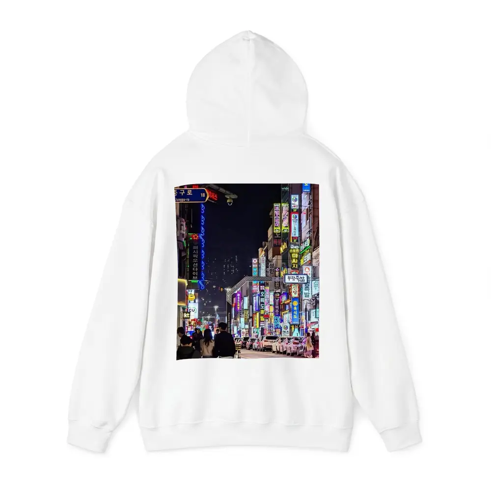 Seoul Korea Neon Street Night Scene – Hoodies