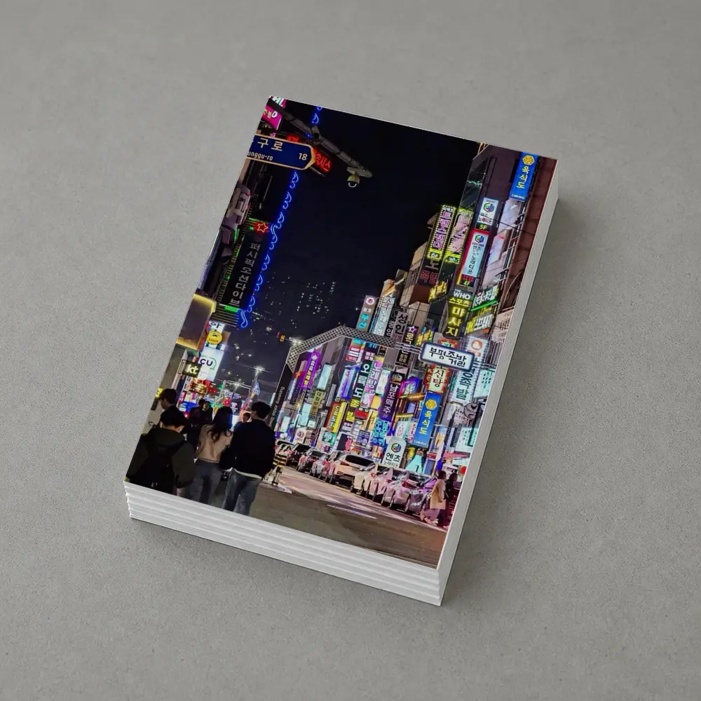 Seoul Korea Neon Street Night Scene – Postcards