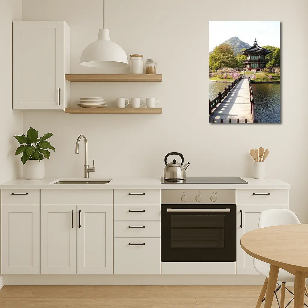 Hyangwonjeong Pavilion Seoul Korea Spring – Wall Art