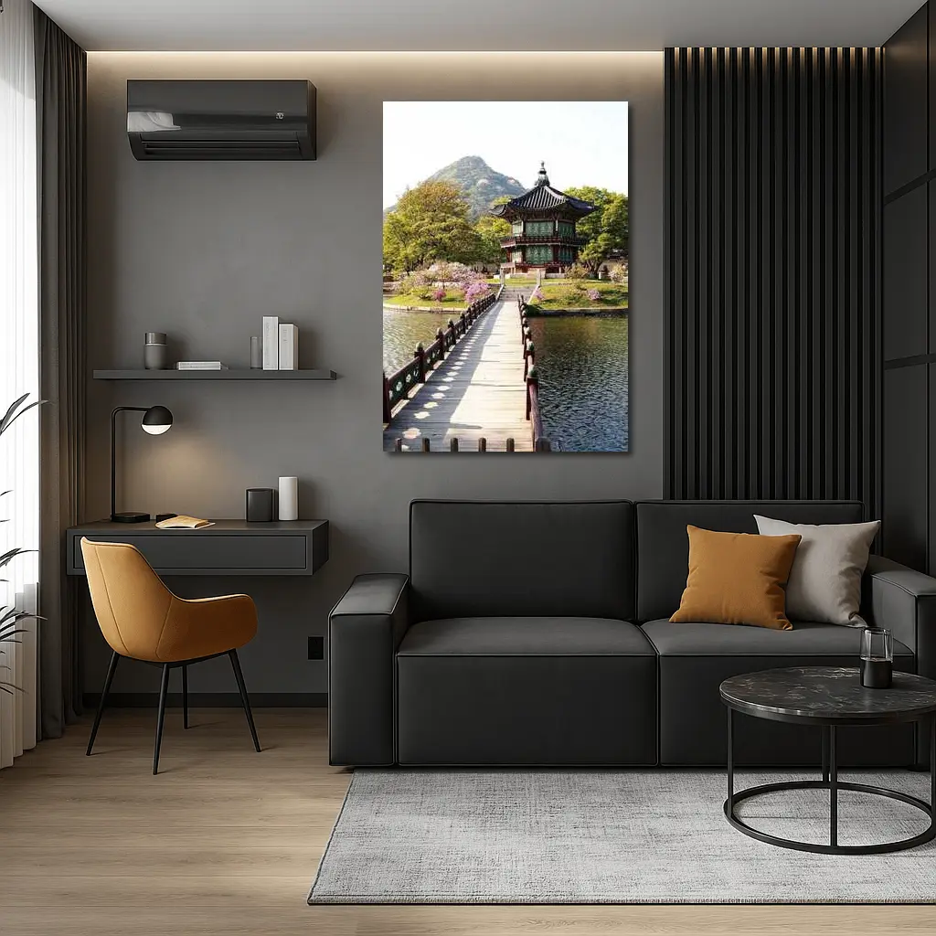 Hyangwonjeong Pavilion Seoul Korea Spring – Wall Art