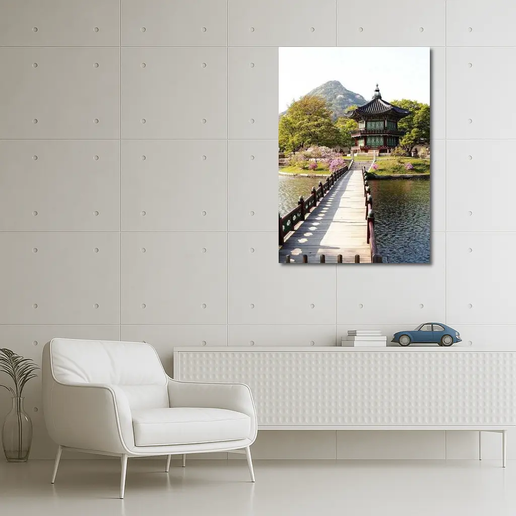 Hyangwonjeong Pavilion Seoul Korea Spring – Wall Art
