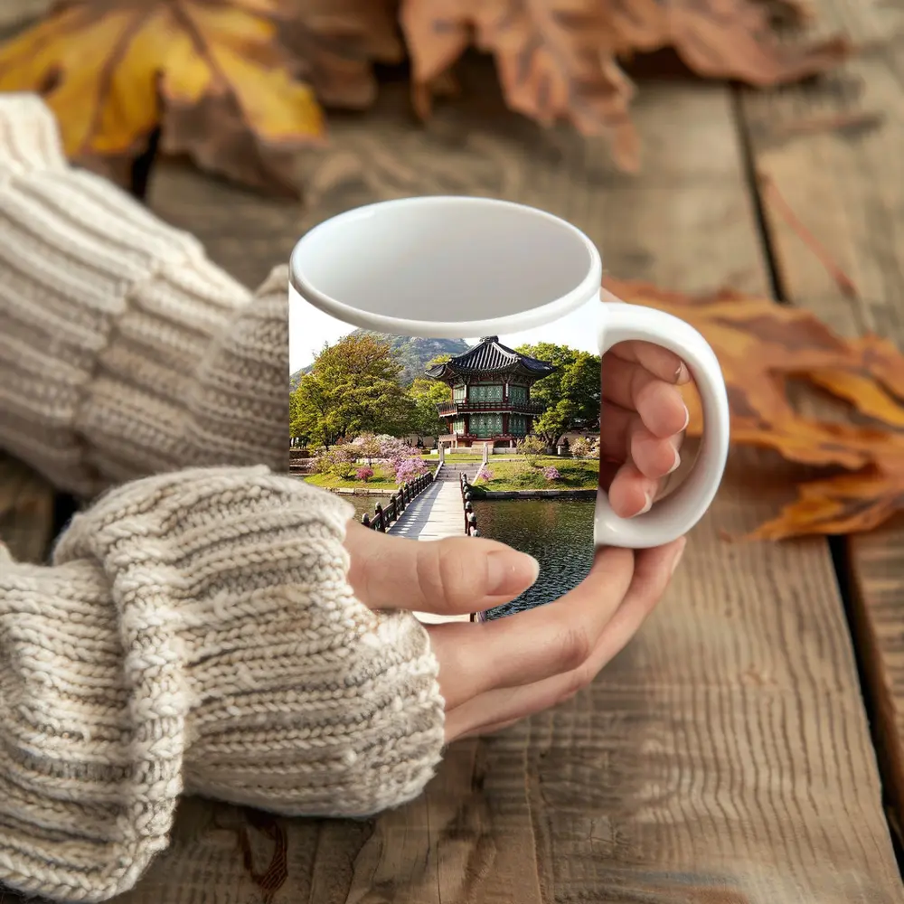 Hyangwonjeong Pavilion Seoul Korea Spring – Mugs