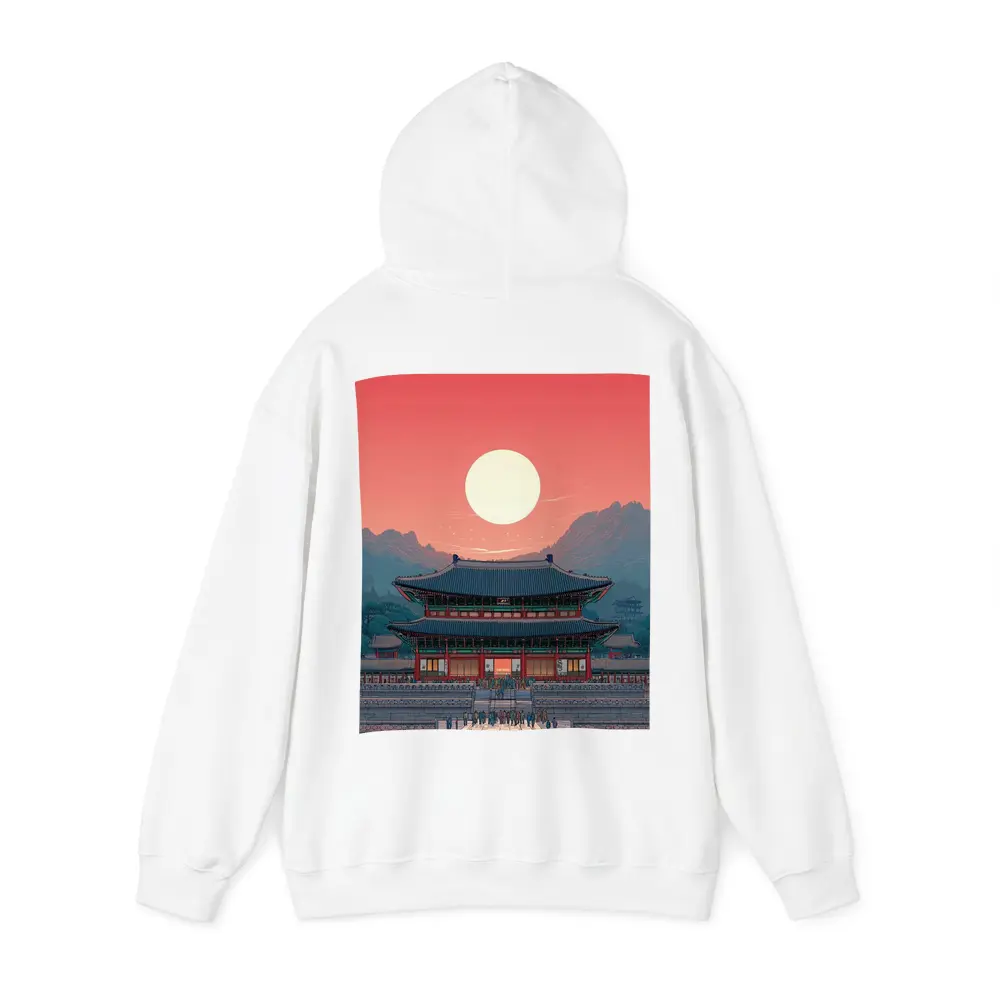 Gyeongbokgung Palace Seoul Red Sky Art – Hoodies