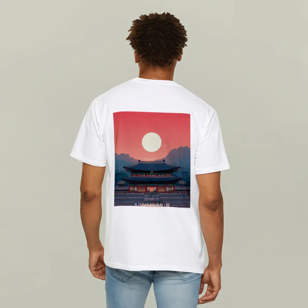 Gyeongbokgung Palace Seoul Red Sky Art – T-Shirts