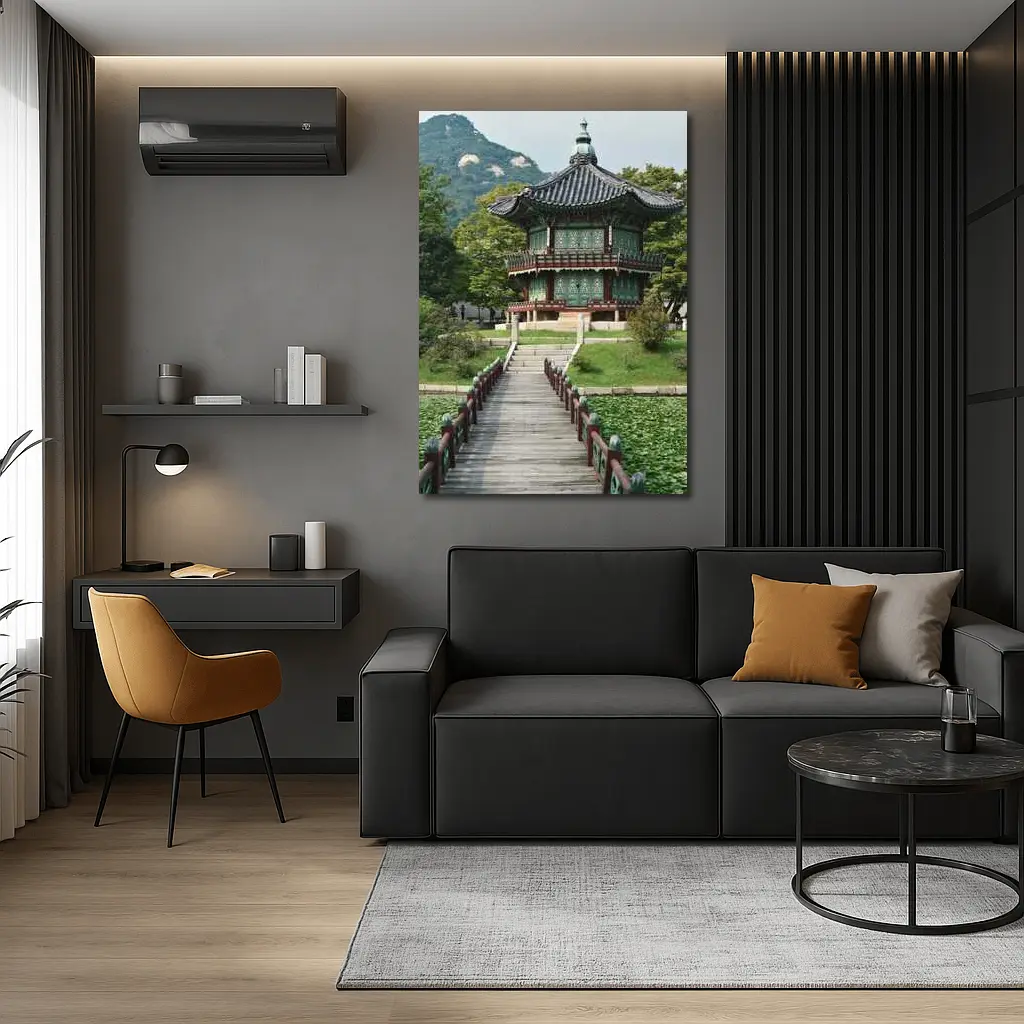 Hyangwonjeong Pavilion Seoul Korea Mountain – Wall Art