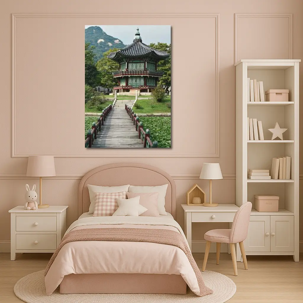 Hyangwonjeong Pavilion Seoul Korea Mountain – Wall Art