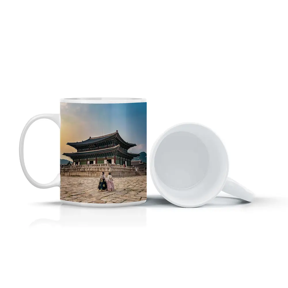 Gyeongbokgung Palace Women Wearing Hanbok Seoul – Mugs