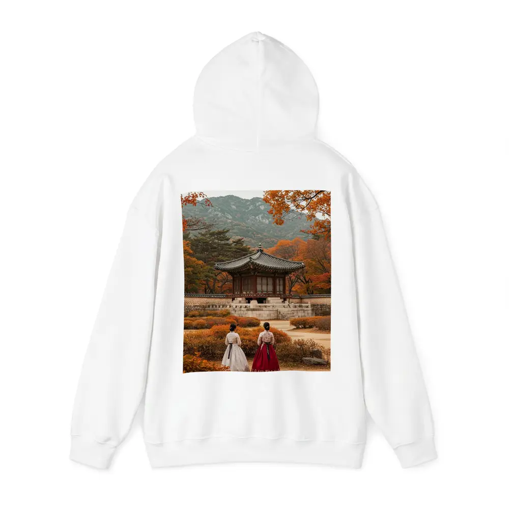 Korean Women Hanbok Autumn Palace Garden – Hoodies
