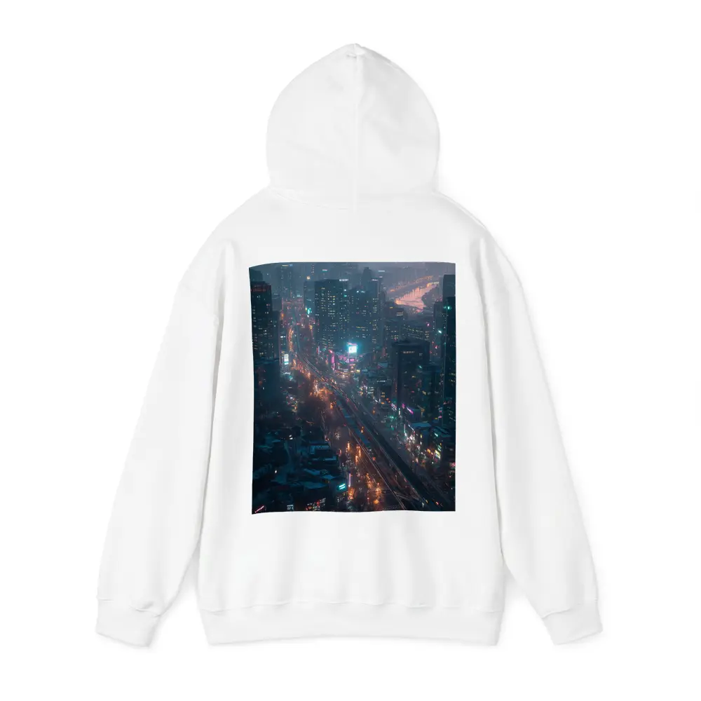 Seoul City Skyline At Dusk Neon – Hoodies