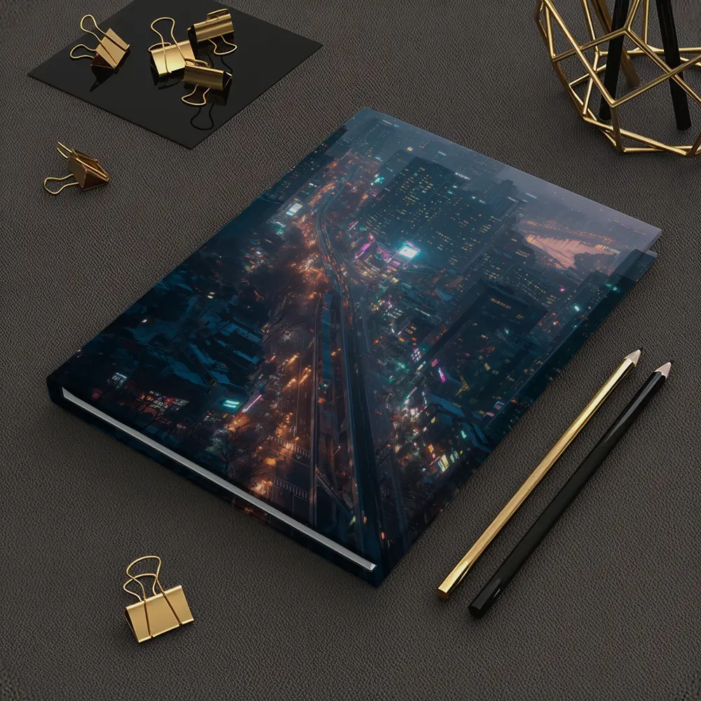 Seoul City Skyline At Dusk Neon – Notebooks