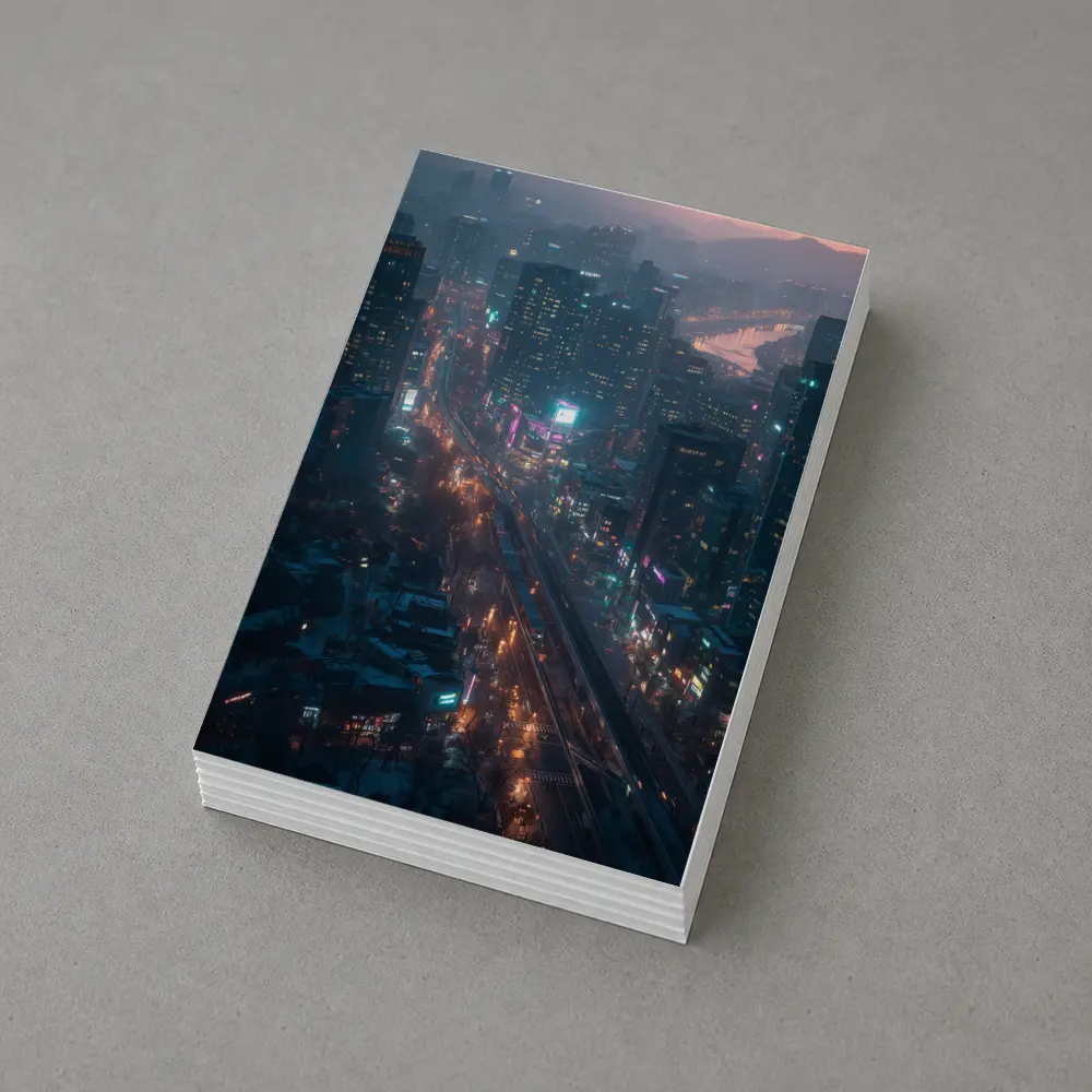 Seoul City Skyline At Dusk Neon – Postcards